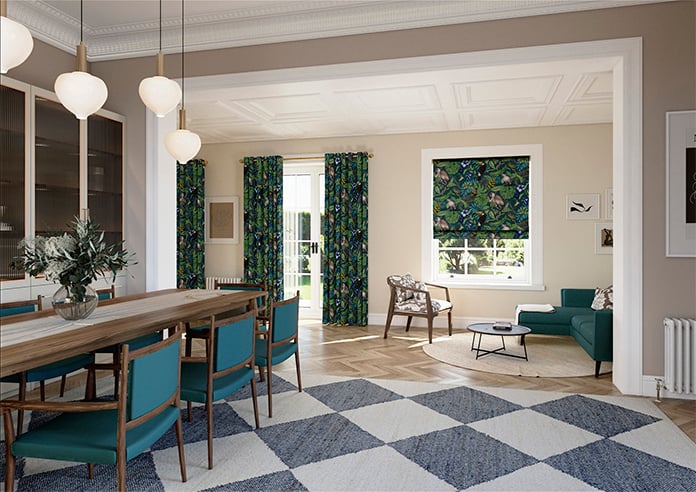 Rain Forest, Lagoon - Roman Blind - Image 7